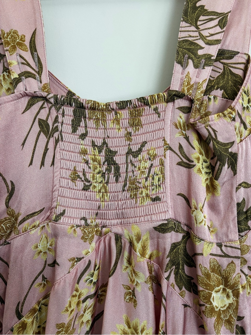 Maeve Jocelyn Pink Floral Square-Neck Slip Mini Dress size small - Picture 8 of 8